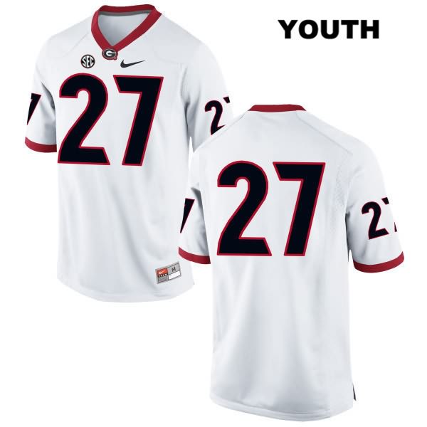 Georgia Bulldogs Youth Eric Stokes #27 NCAA No Name Authentic White Nike Stitched College Football Jersey KHZ7456KM